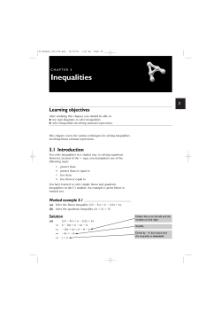 Inequalities - Pearson Schools and FE Colleges