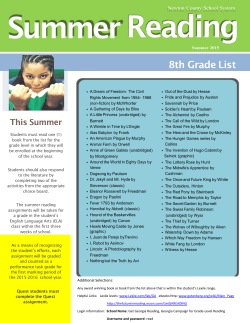 Summer Reading - Newton County Schools