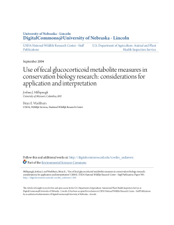 Use of fecal glucocorticoid metabolite measures in conservation