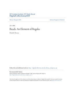 Beads: An Element of Regalia - SIT Digital Collections