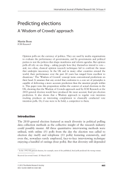 Predicting elections - Market Research Society