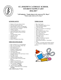 2016-17 Student Supply List - St. Joseph`s School – Boise