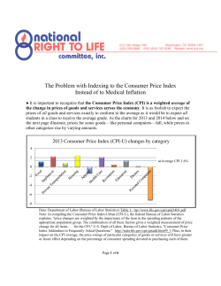 The Problem with Indexing to the Consumer Price Index Instead of to
