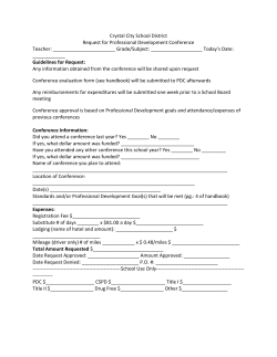 PDC Conference Request Form