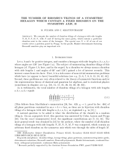 THE NUMBER OF RHOMBUS TILINGS OF A SYMMETRIC