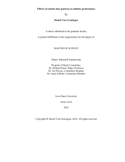 Effects of outsole shoe patterns on athletic performance By Daniel