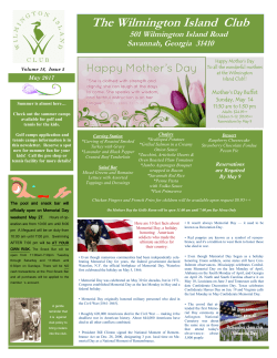 Monthly Newsletter - Wilmington Island Club
