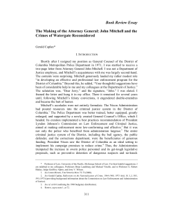 Book Review Essay The Making of the Attorney General: John