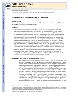 The functional neuroanatomy of language