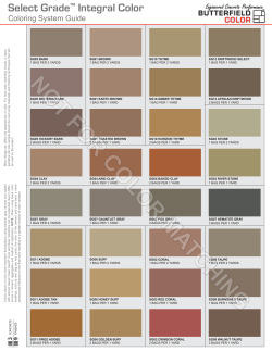 Select Grade&trade; Integral Color