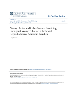 Nanny Diaries and Other Stories: Imagining