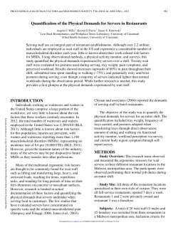 Quantification of the Physical Demands for Servers in