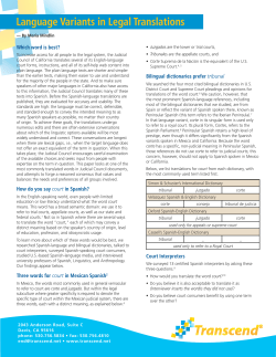 Language Variants in Legal Translations