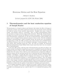 Brownian Motion and the Heat Equation