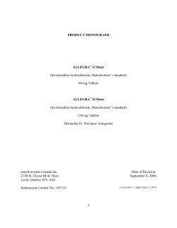 Allegra (fexofenadine hydrochloride)