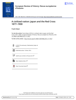 A civilized nation: Japan and the Red Cross 1877&ndash;1900