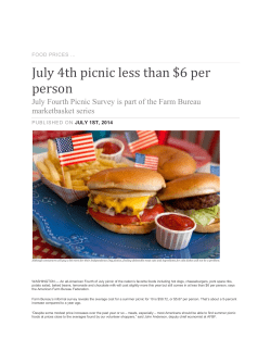July 4th picnic less than $6 per person