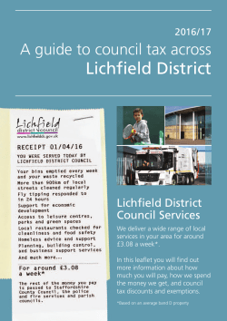 Council tax leaflet 2016 - Lichfield District Council