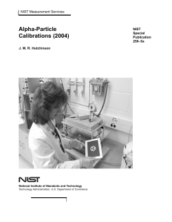 Alpha-Particle Calibrations (2004) SP250-5a