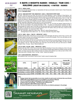 5D4N Hanoi n Hoalu n Tam Coc n Halong - SIC