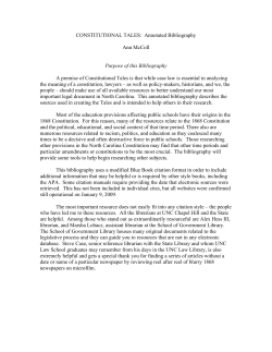 CONSTITUTIONAL TALES: Annotated Bibliography Ann McColl