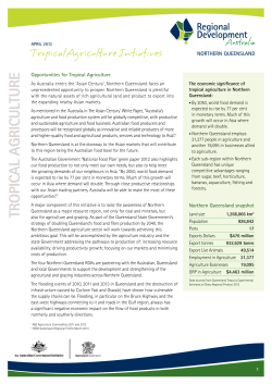 NQS Fact Sheet &ndash; Agriculture - RDA Townsville and NW Queensland