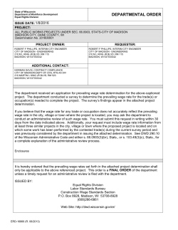 Prevailing Wage Rates