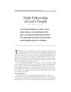 Table Fellowship of God`s People