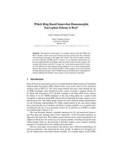 Which Ring Based Somewhat Homomorphic Encryption Scheme is