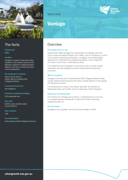 Fact sheet - UrbanGrowth NSW