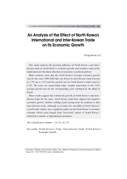 An Analysis of the Effect of North Korea`s International and Inter