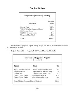 Capital Outlay - Virginia State Budget