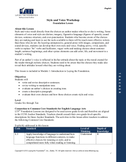 Style and Voice - Barren County Schools