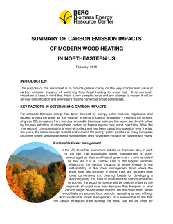 summary of carbon emission impacts of modern wood heating in