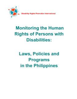 Monitoring the Human Rights of Persons with Disabilities: Laws