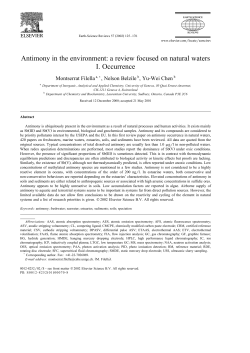 Antimony in the environment: a review focused