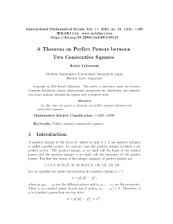 A Theorem on Perfect Powers between Two Consecutive Squares 1