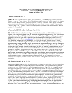 Potent Biology: Stem Cells, Cloning, and Regeneration (2006)