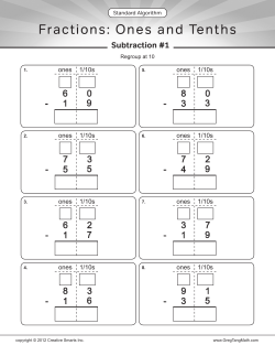 Fractions: Ones and Tenths