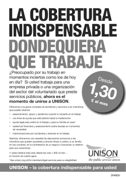 UNISON &ndash; la cobertura indispensable para usted