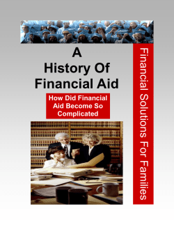A HISTORY OF FINANCIAL AID 8-10