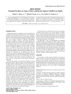 Training providers on issues of race and racism improve health care