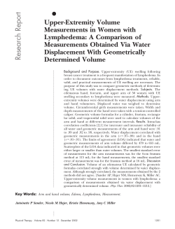 Upper-Extremity Volume Measurements in Women With
