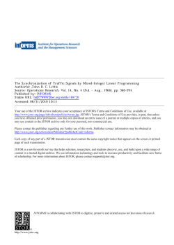 The Synchronization of Traffic Signals by Mixed-Integer