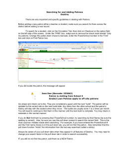 Patron Records -Searching for and Adding