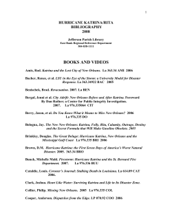 hurricane katrina - Jefferson Parish Library