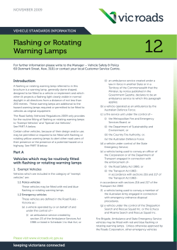 Flashing or Rotating Warning Lamps