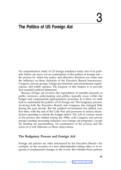 The Politics of US Foreign Aid - Peterson Institute for International