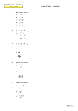Simplifying