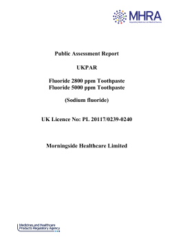 Fluoride 2800 ppm and 5000 ppm Toothpaste